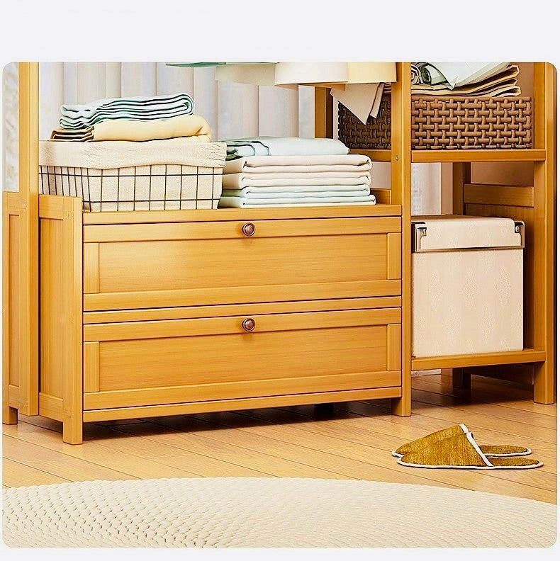 Luxury Wooden Cloth Organizer with Drawer-IECSM16