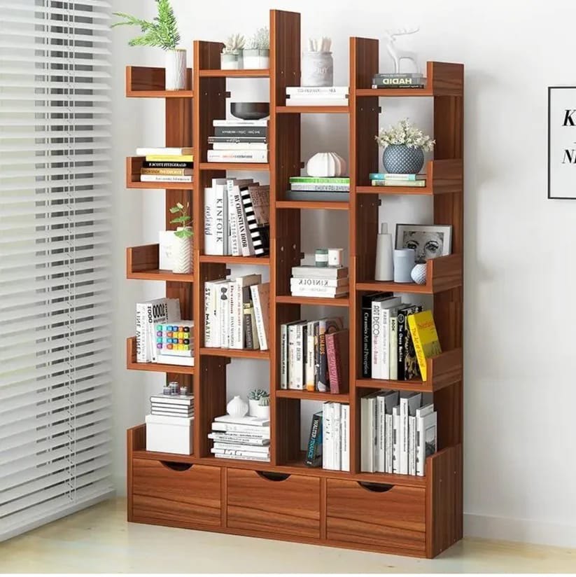 Wooden L-Shape Bookshelf For Office/Home-IEBS45 image 2