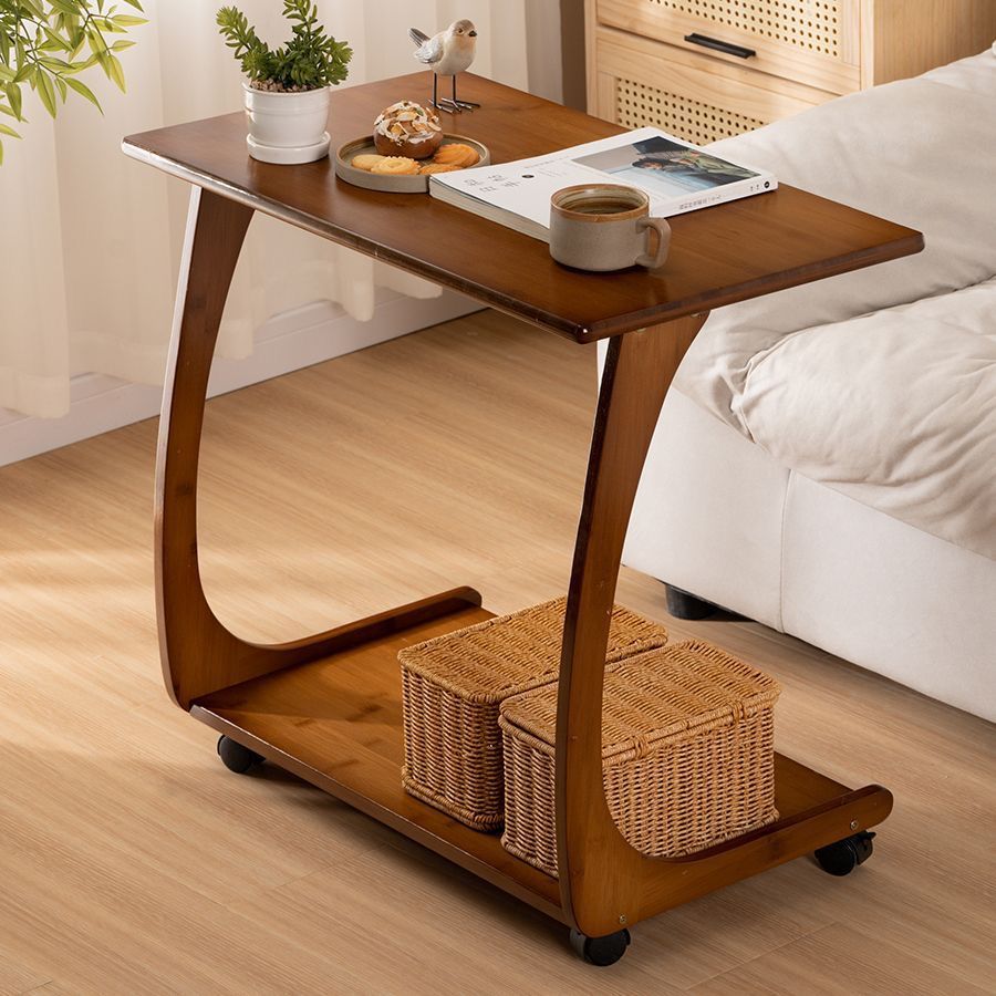 Modern Wooden Trolley Coffee Table-IECT05