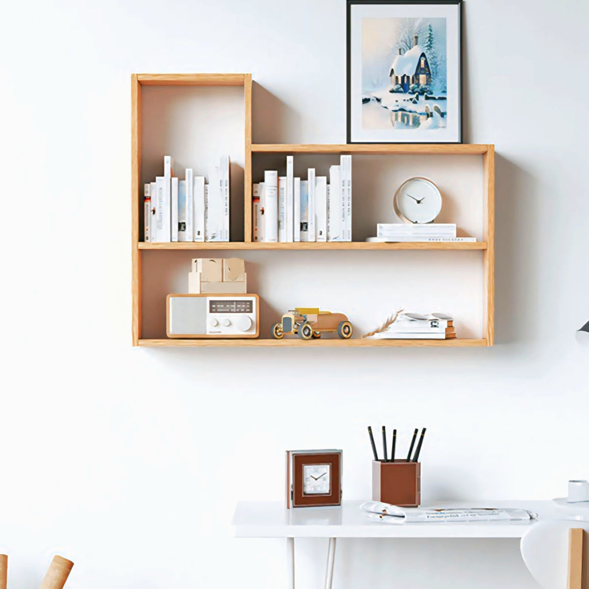 Stylish Wooden Wall shelf For Sweet Home & Office-IEWS09