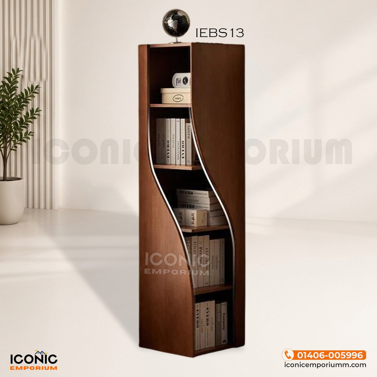 Stylish Wooden Bookshelf-IEBS13