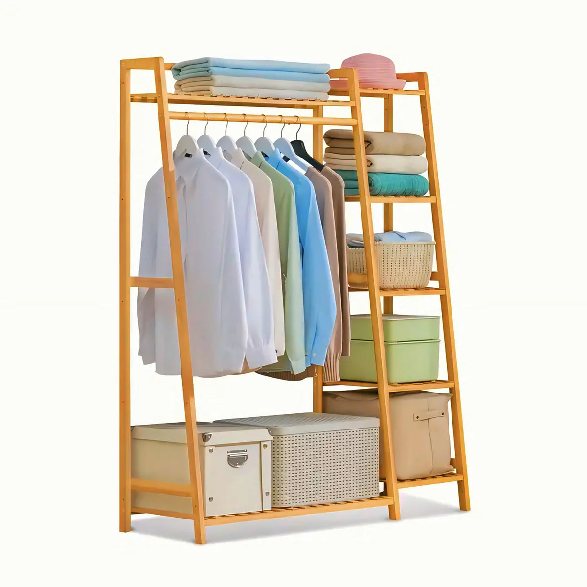 Premium Wooden Multi-Layer Cloth Stand-IECSM07 image 4