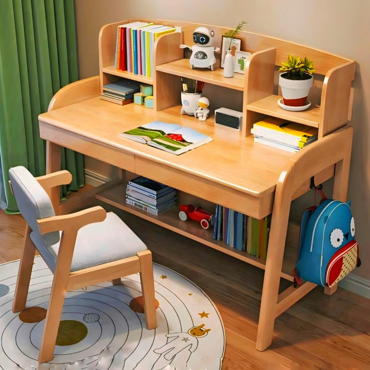 Best Quality Mehgoni Wood Reading Table with Matching Chair-IEST06