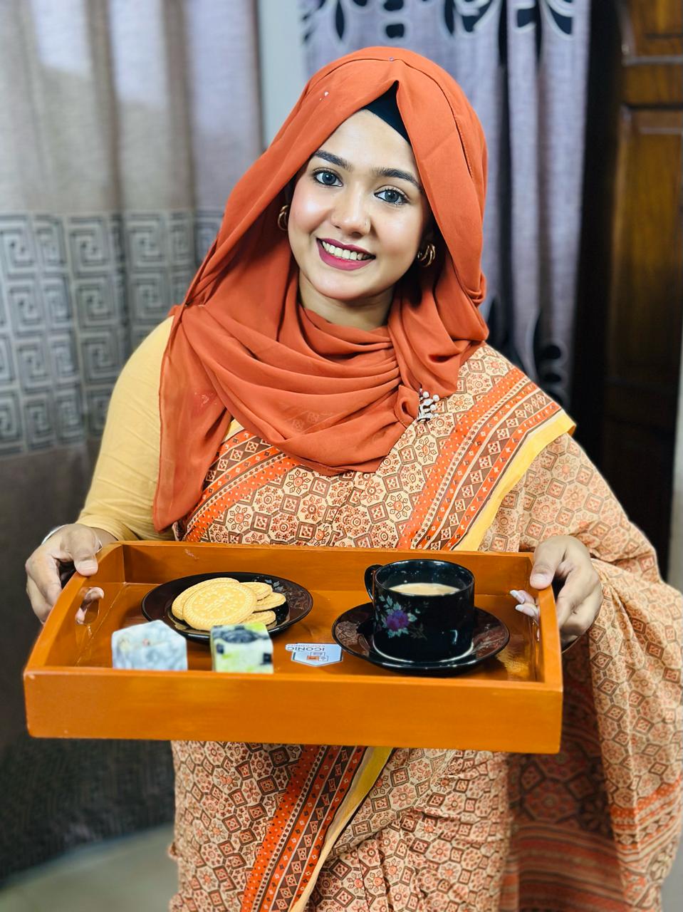 কাঠের প্রিমিয়াম - স্কয়ার শেপ ট্রে