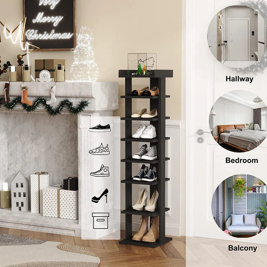 Modern Wooden Shoe Rack Organizer – Stylish & Space-Saving Footwear Storage-IESR11