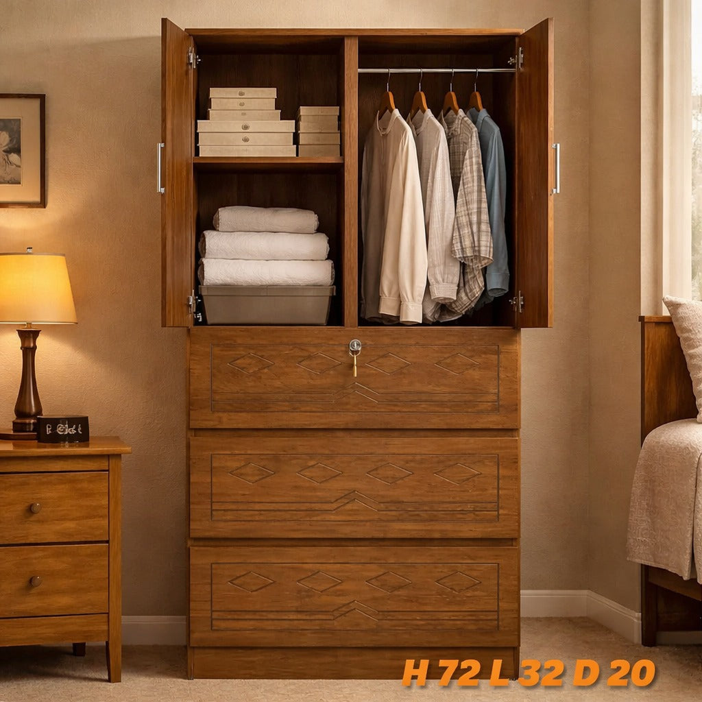 Wooden Double Door Almirah- IESDA13