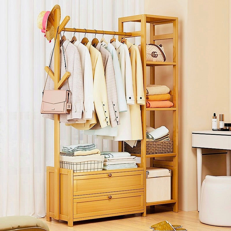 Luxury Wooden Cloth Organizer with Drawer-IECSM16 image 3