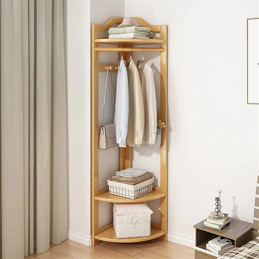 Space Saving Wooden Corner Shelf-Decor Your Home with Style-IECS04