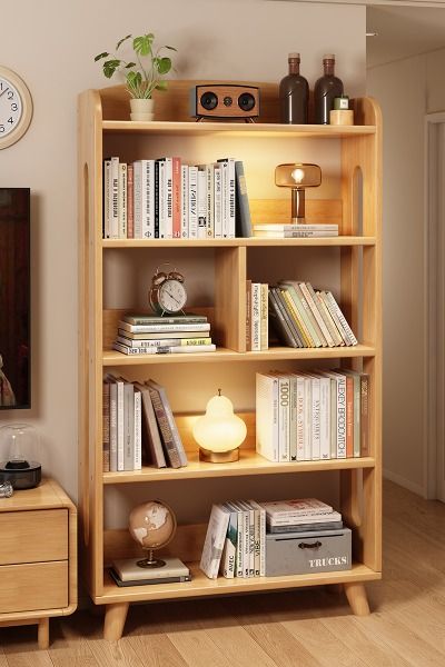 4 Tier Stylish Wooden Bookshelf-IEBS53 image 3