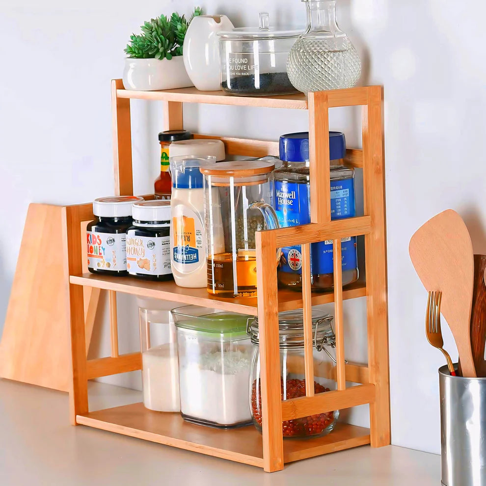Excluvsive Wooden Kitchen Shelf / Wooden Kitchen Rack-IEKS03 image 4