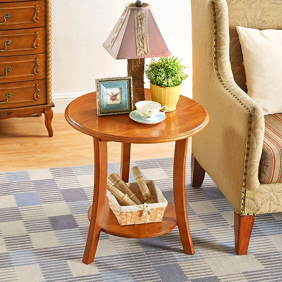 Compact Wooden Coffee Table | Side Table for Home & Workspace-IECT09 image 3