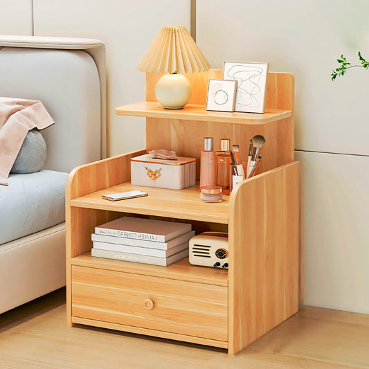 Space Saving Stylish Wooden Bedside Table-IEBST03
