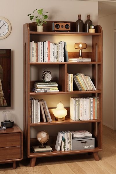 4 Tier Stylish Wooden Bookshelf-IEBS53