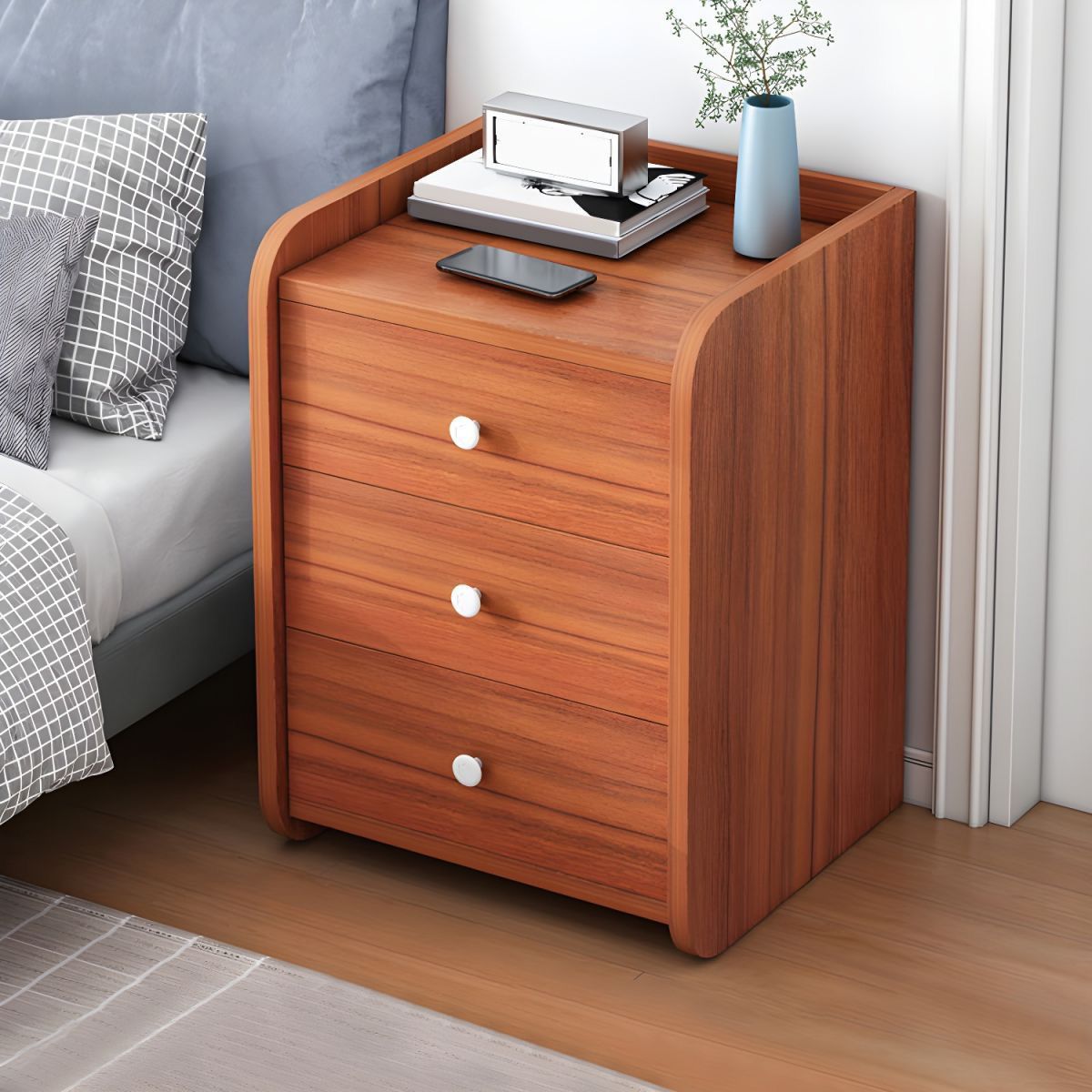 Modern Wooden Bedroom Furniture। Elegant and Stylish Bedside Table-IEBST14