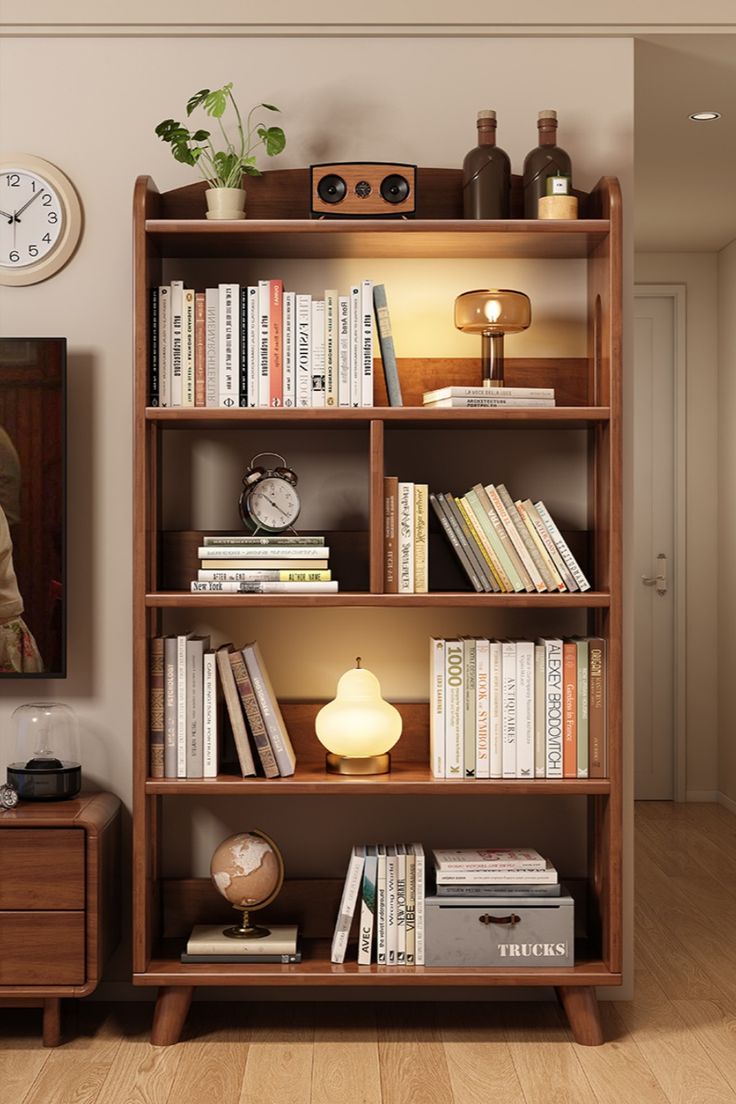 4 Tier Stylish Wooden Bookshelf-IEBS53