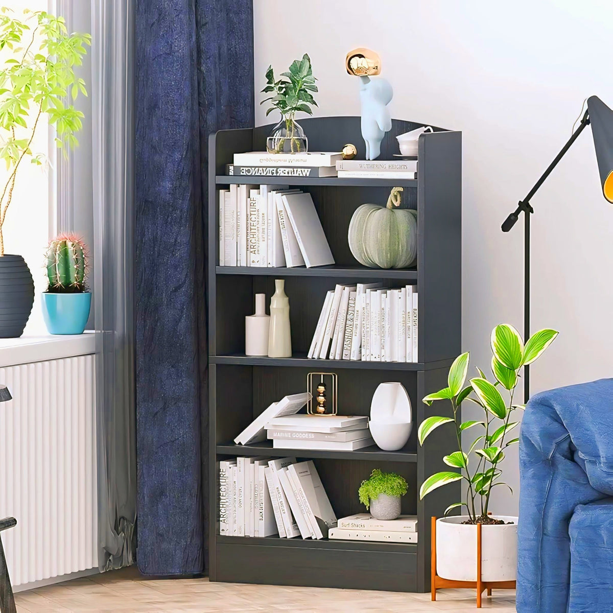 Wooden Bookshelf Multipurpose Storage Display Rack for Home and Office-IEBS41 image 3