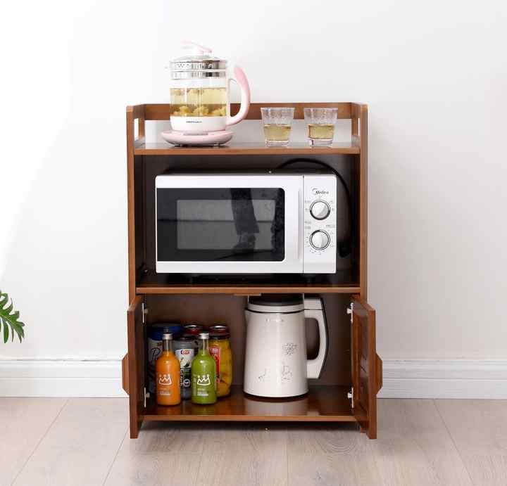 Smart Oven Holder।Sleek Wooden Rack for Modern Interiors-IEOR05 image 3
