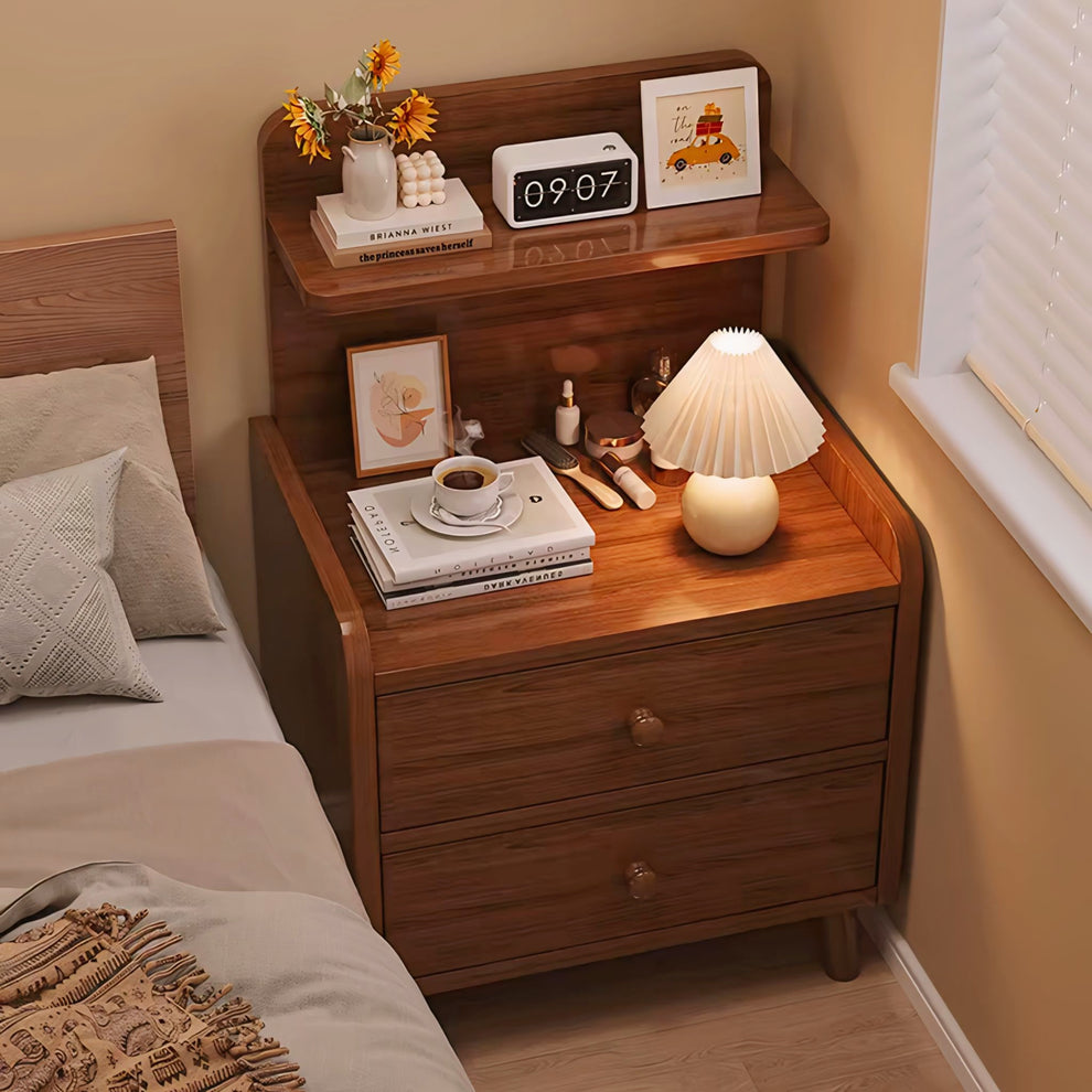 Stylish Wooden Bedside Table with Storage Box-IEBST17 image 3