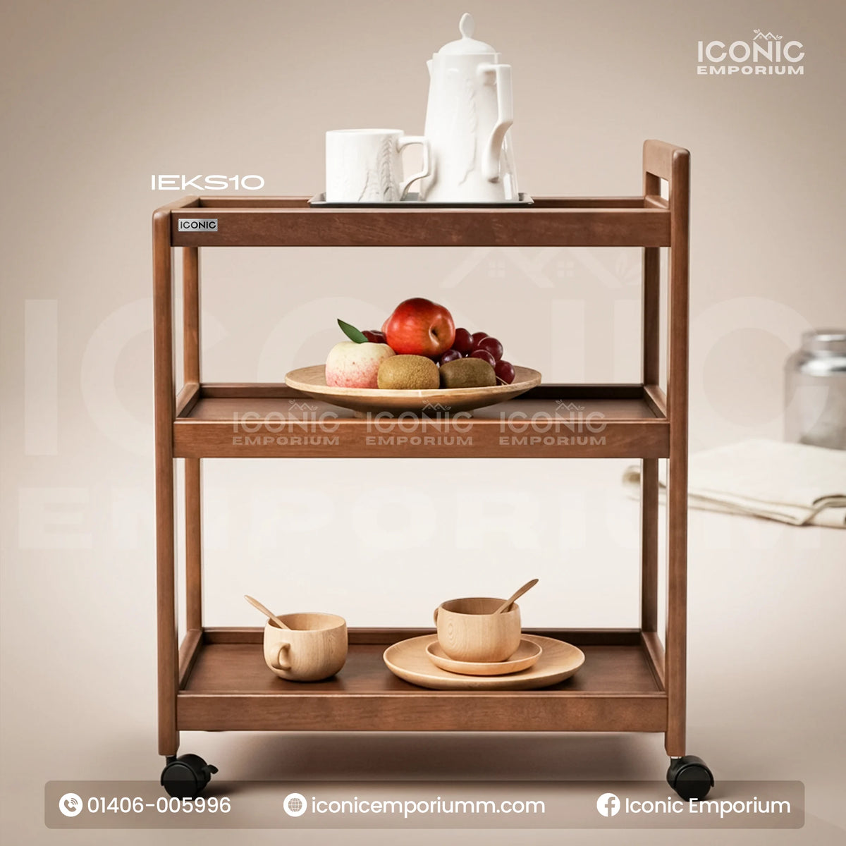 Tea Serving Trolley- Smart Serving Trolley-IEKS10